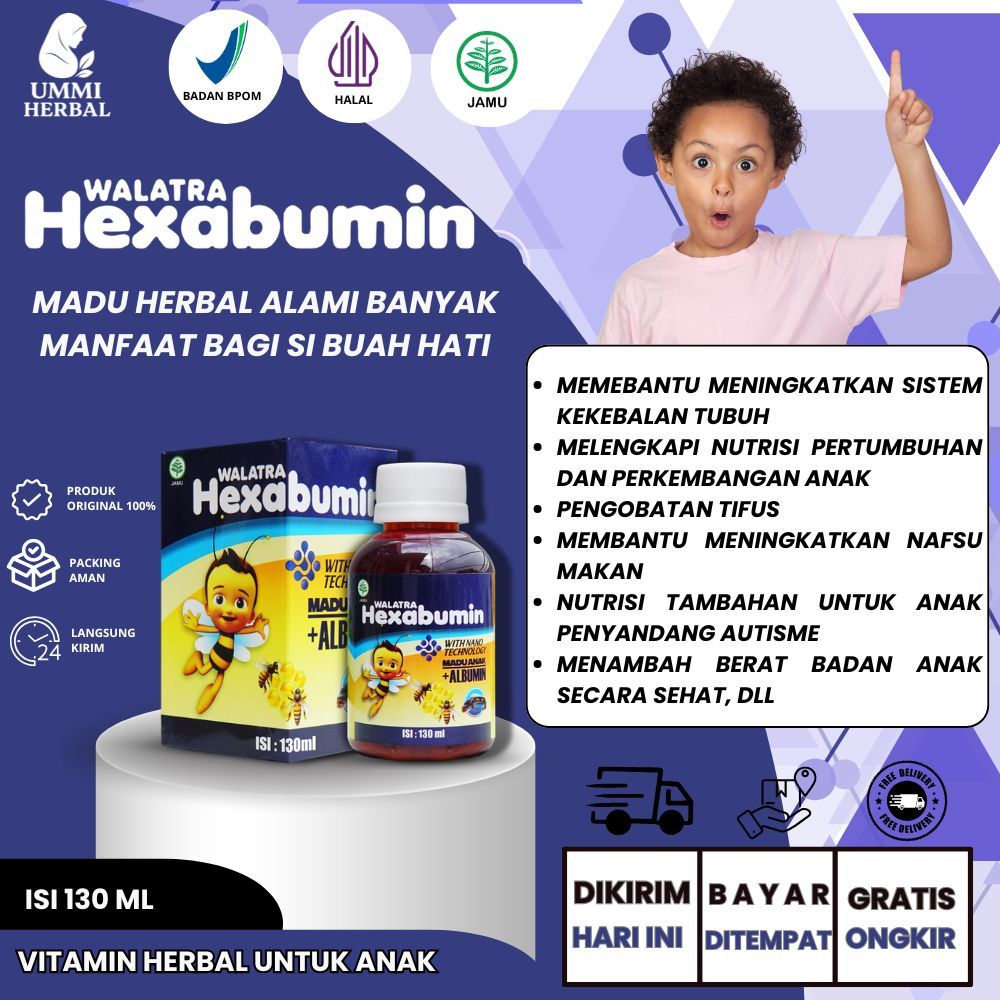 Hexabumin - Obat Anak Lambat Bicara, Demam, Flu, Batuk, Tipes Dan Lain-Lain