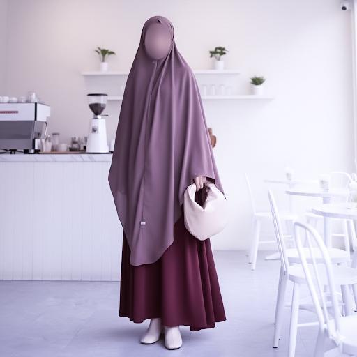READY Mahzhuuzh yuraz nonpet Khimar Wolfis Premium Jumbo Hitam Putih Navy Syari Non Pad Cutting V L