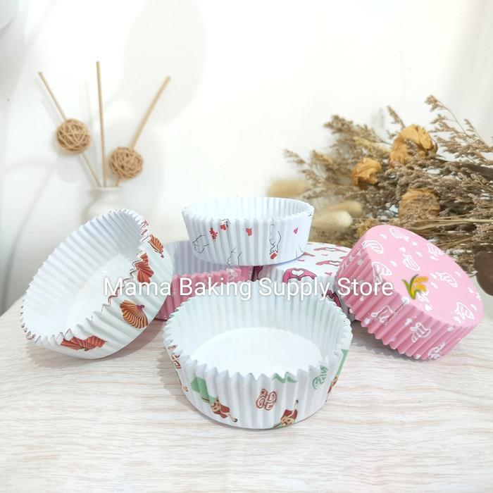 Stok Baru Cupcake Cup Cake Cup Roti PET Random ROUND BULAT Banyak Ukuran 100 pcs