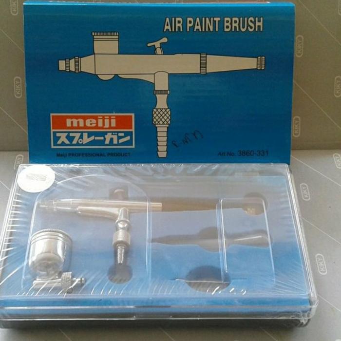 AIR BRUSH KIT PEN SPRAY GUN SPET LUKIS MEIJI AIRBRUSH TAB SAMPING