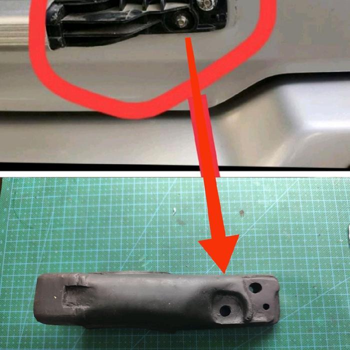 kaki handle bagasi replika karimun kotak.