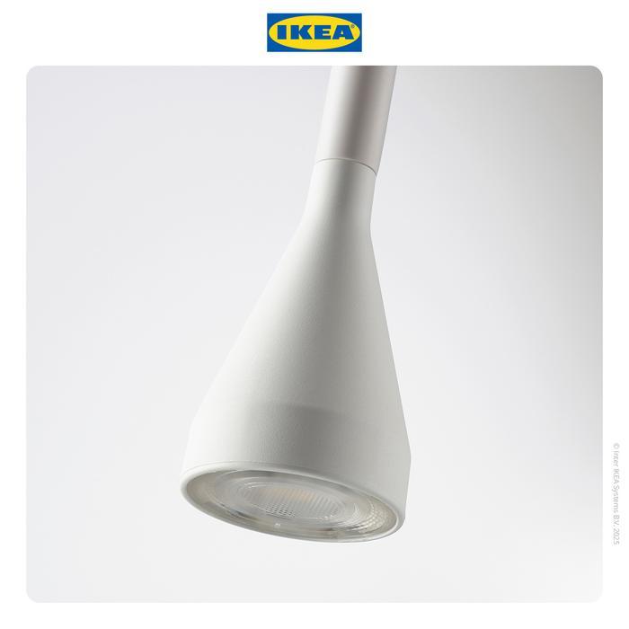 IKEA NAVLINGE Lampu Sorot Jepit LED Putih Plastik