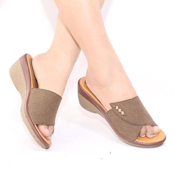Torry Burch Store - Sandal Wanita Sendal Perempuan Selop Slop Hak Tinggi Pesta Kondangan Kekinian