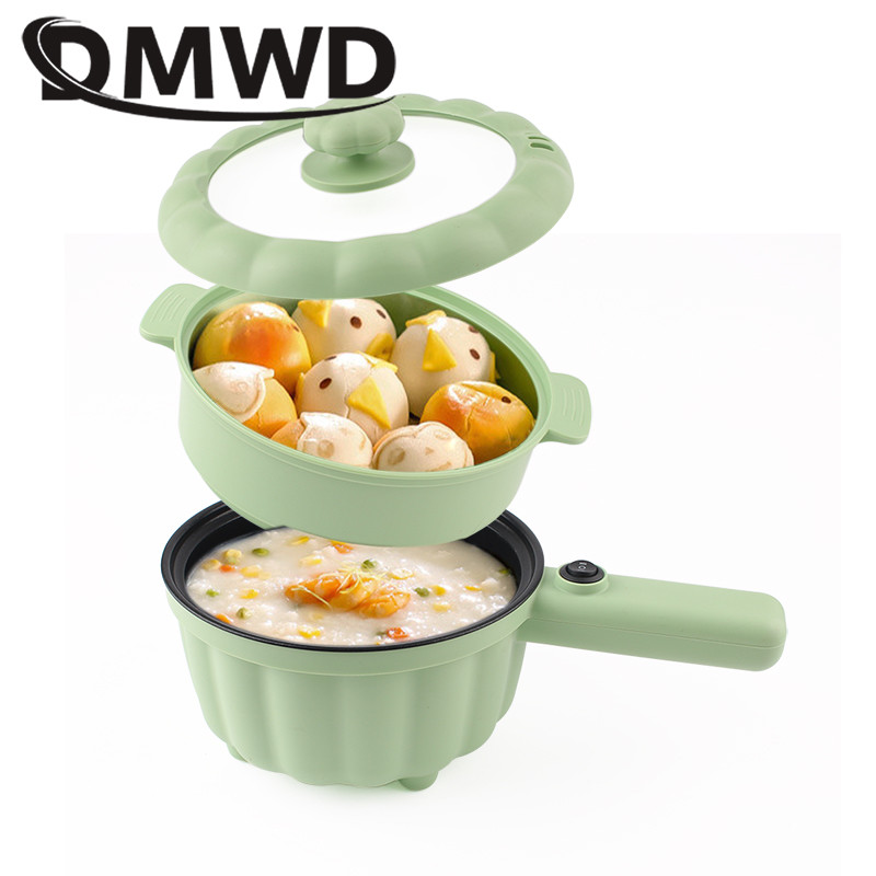 Wajan Listrik Multifungsi MIni Hotpot Mie Penanak Nasi Pancake Telur Wajan Pengukus Makanan Sup Rebu