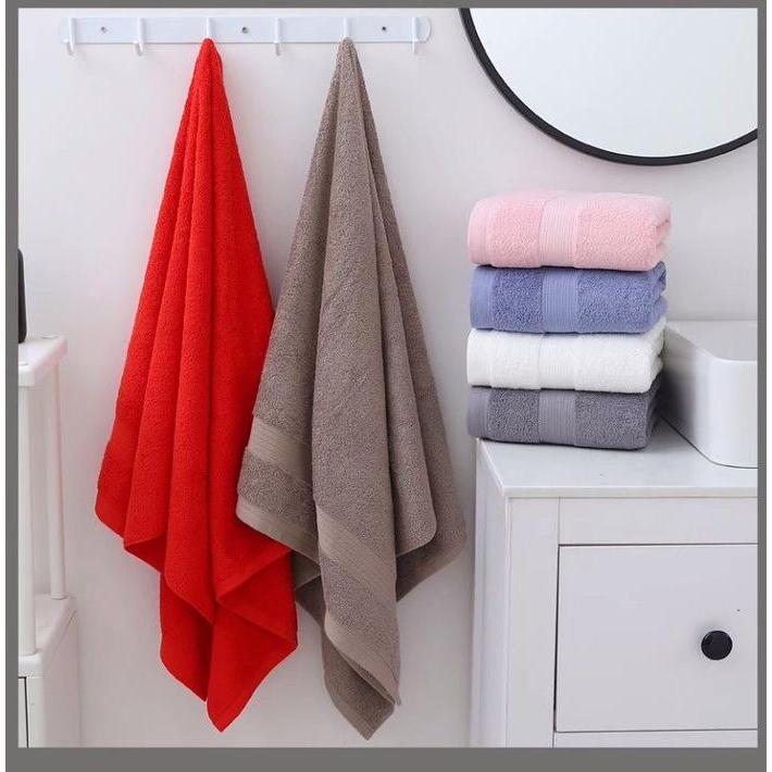 HANDUK MANDI DEWASA HANDUK POLOS DEWASA UKURAN 70X140 COTTON 100%