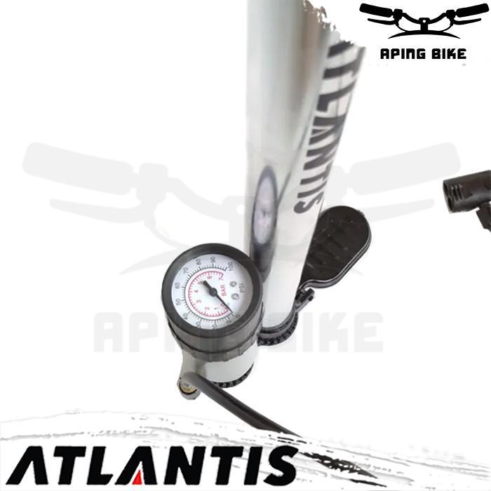 Pompa Ban Sepeda Atlantis Alloy + Meter Pompa Ban Sepeda Motor