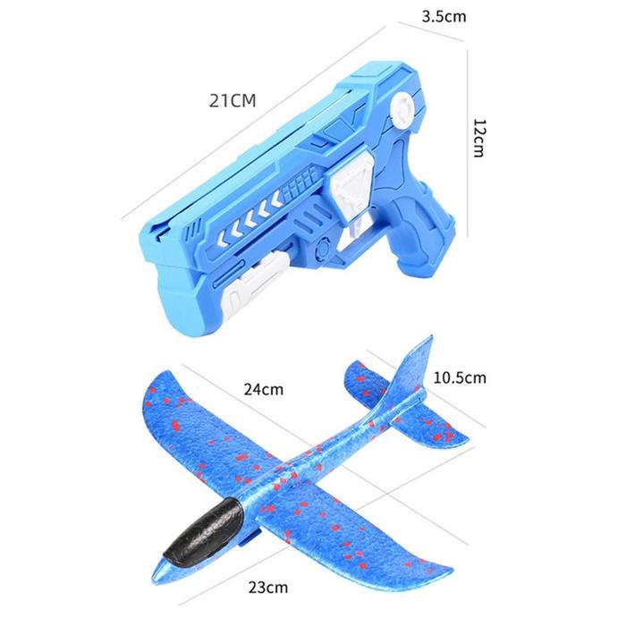 Mainan Anak Pesawat Terbang Berlampu Foam Glider Pistol Pesawat Ketapel Pistol Penembakan Pesawat