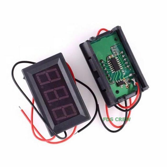 "New" VoltMeter Digital Mini DC 4-30V 2 Kabel
