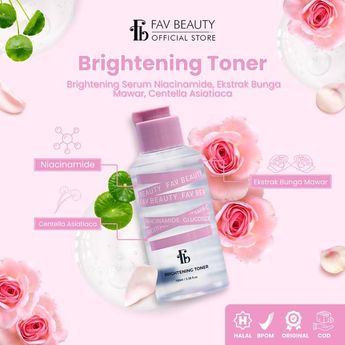 [CLEARANCE SALE] Fav Beauty Brightening Toner Niacinamide Toner Wajah Pelembab Wajah Skincare Toner