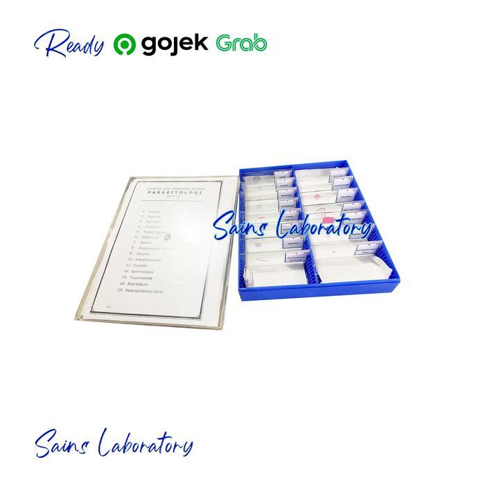PREPARAT PARASITOLOGI 1 SET 15 JENIS AWETAN PREPARAT SET MIKROSLAID