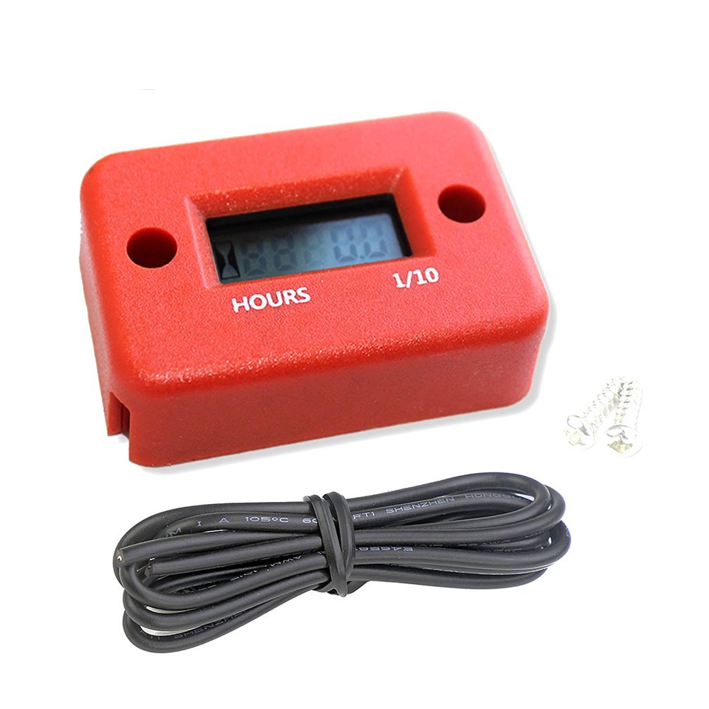 Motorcycle Inductive Digital Waterproof Hour Meter inductive tach hour meter digital Accumulator Dig