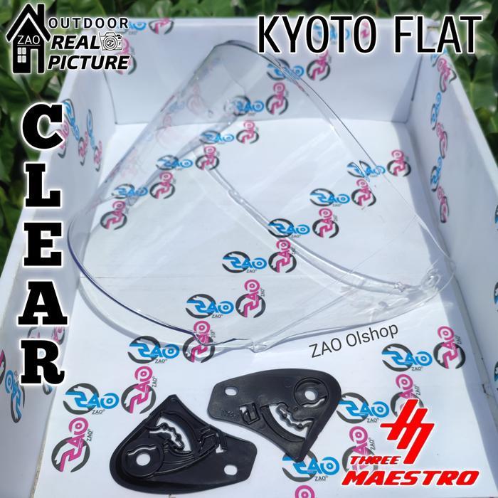 "New" Kaca Helm KYT KYOTO Helmet FLAT venom open kyt helmet original kyoto visorflat real datar