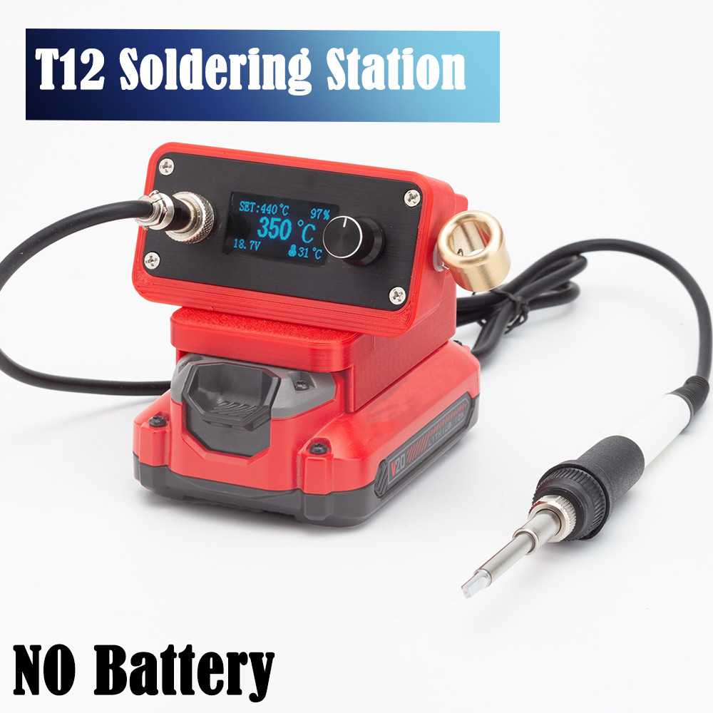 Best OLED T12 Cordless Soldering Iron Station Electric Solder For Craftsman 20V Max Lithium Battery 