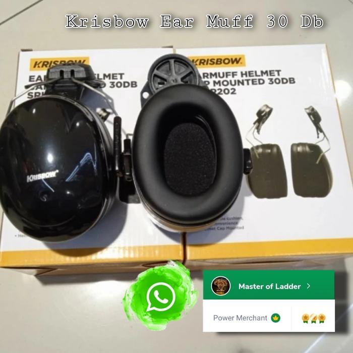 KRISBOW EARMUFF SAFETY HELMET CAP MOUNTED 30 DB PENUTUP TELINGA