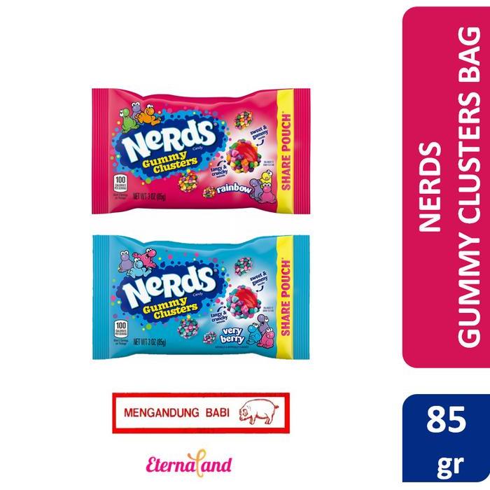 NERDS GUMMY CLUSTERS BAG - PERMEN NERDS IMPOR USA (NON HALAL)