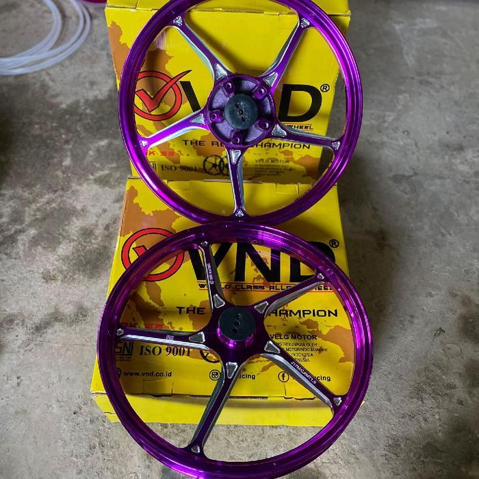 velg vnd ak 55 dobel disk pnp ninja cbr klx crf sonic satria2t supra gtr - ungu, ninja r rr ss