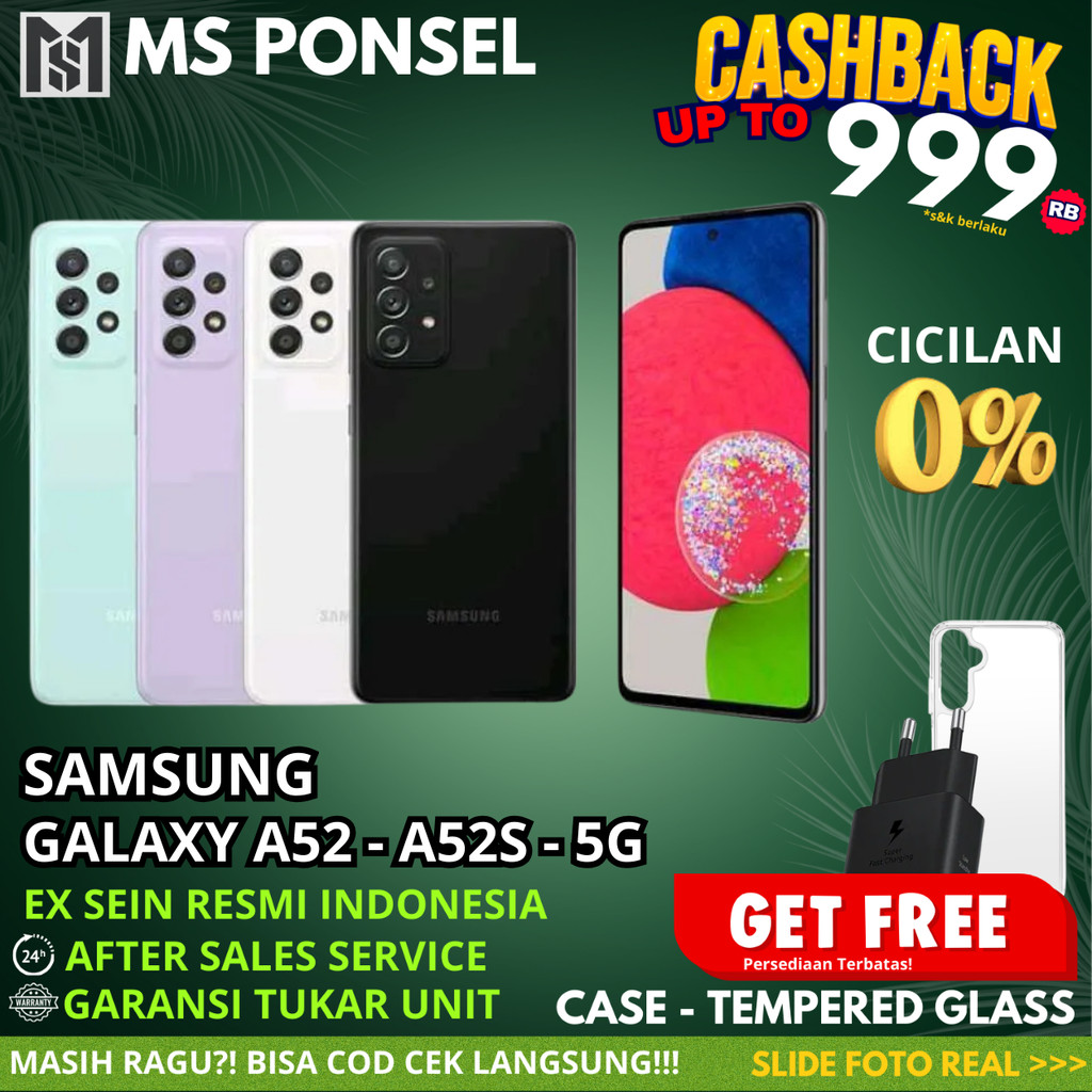 SEIN | Samsung Galaxy A52s A52 5G 8/256GB/128GB Resmi Second Fullset Original