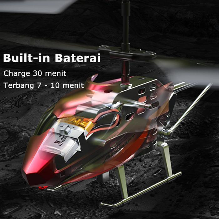 Mainan Helikopter Remote Control 2,5 Channel Helikopter Ukuran Besar Ada Lampu Berwarna