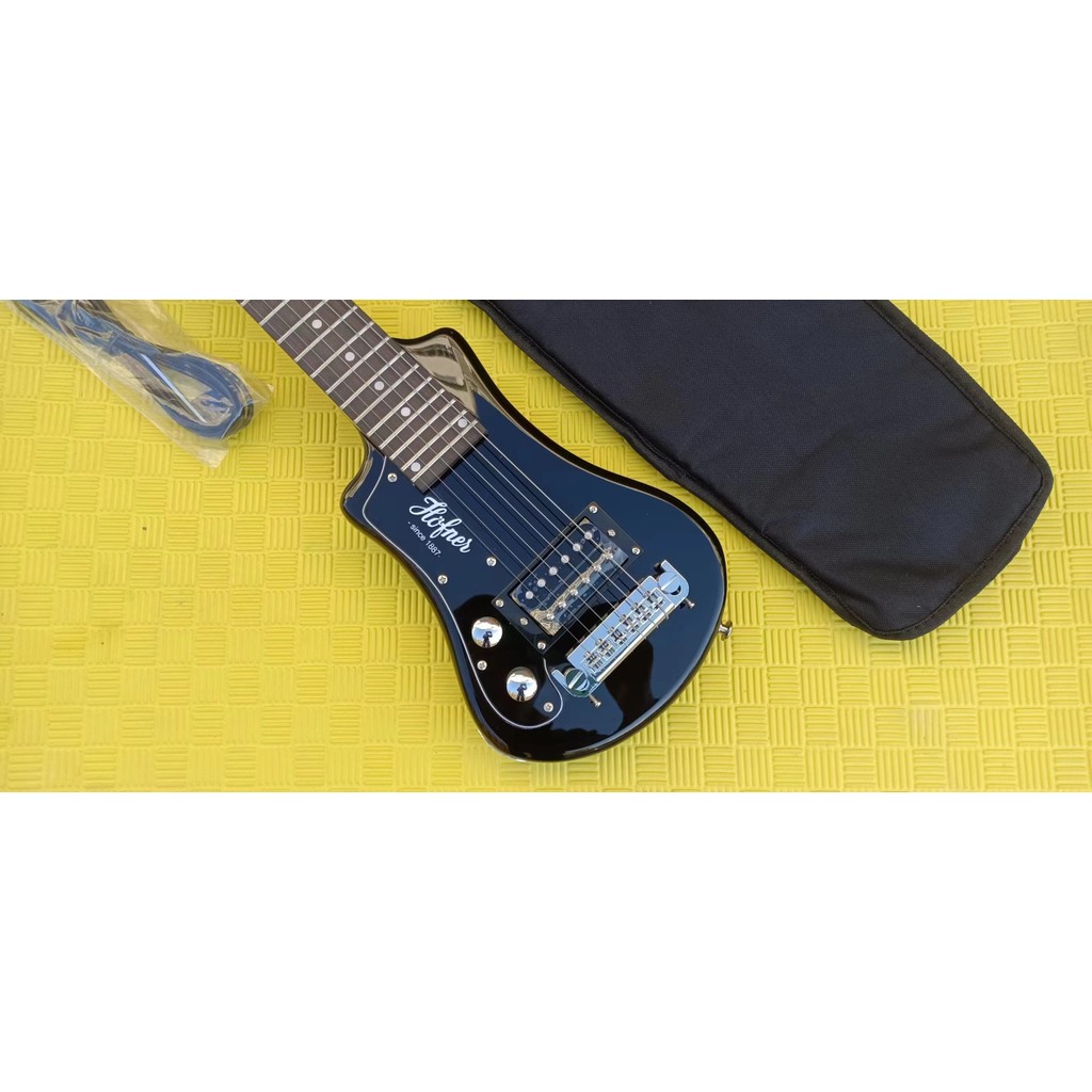 Portable Mini Electric Guitar for Travel,Professional Guitar,Left Handed, Black, Professional String