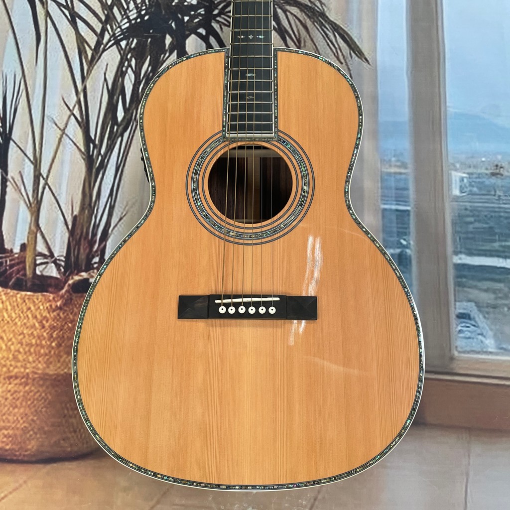 OM42 acoustic Guitar 6s eBONY FRETBOARD BINDING Free Ship