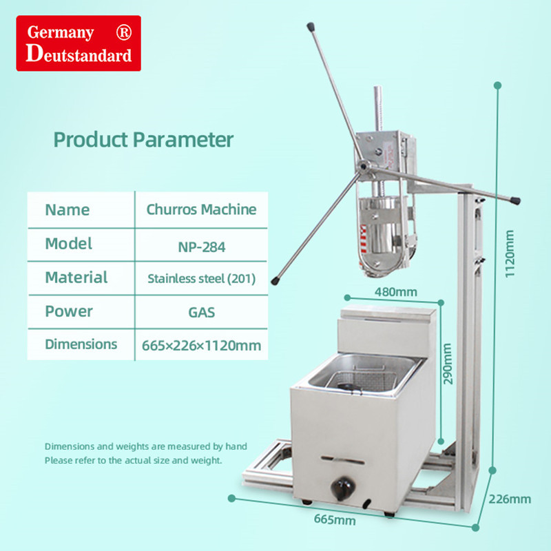 Stainless Steel 3 Liter Churros Maker Churros Machine With 6L Gas Fryer Churros Waffle Maker Making