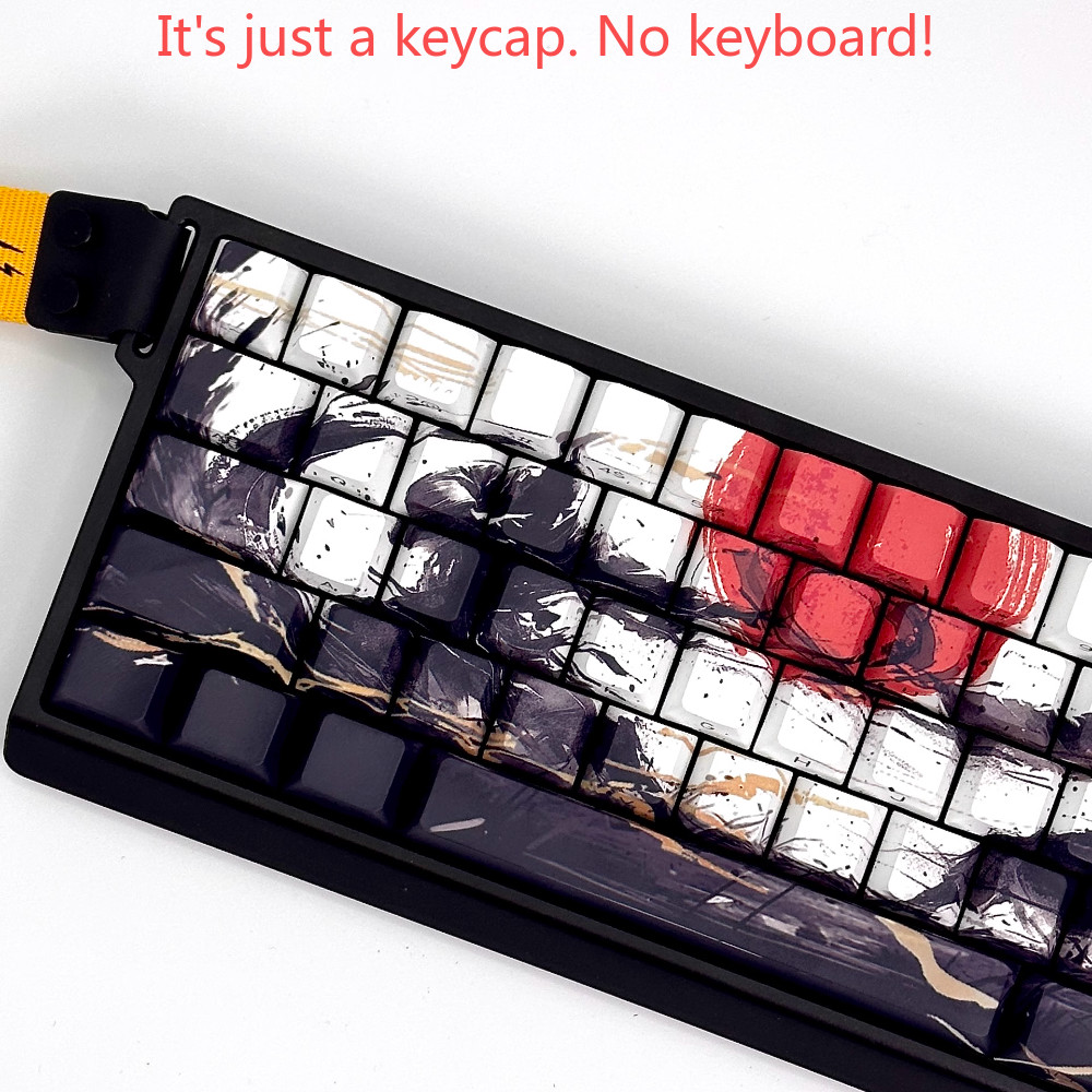 Sunset War Side Engraved Keycaps Cherry PBT 82 Keys Personalized Keycaps for 60/68/75 Layout