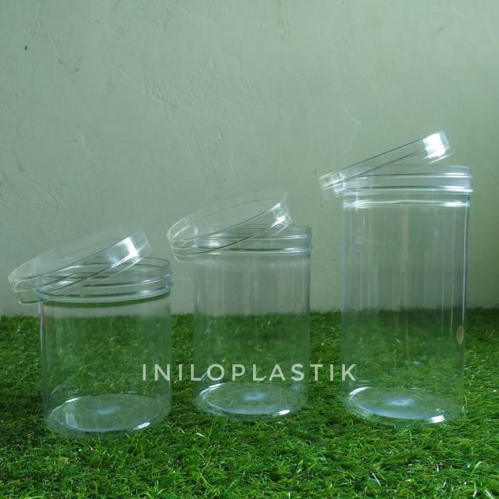 Toples Tabung 700 ml / Jar Plastik Cylinder Serbaguna / Jar Crystal 700ml [10pcs]
