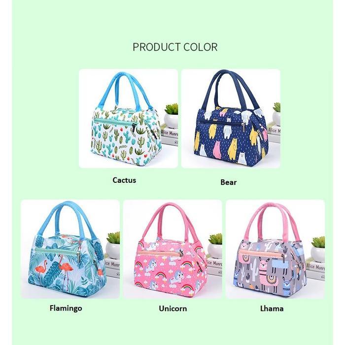 Tas Bekal Motif Cute Lunch Box Mom Kids Cooler bag Penghangat Makanan Botol Asi Coler Bag