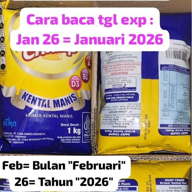 "New" Susu Krimer Kental Manis SKM Dairy Champ bantal 1Kg