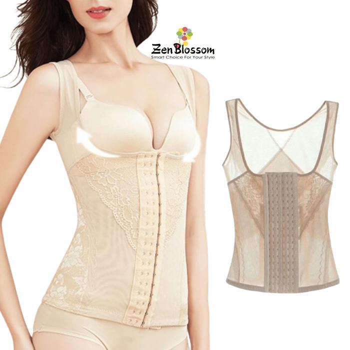 Sorella - Zenblossom Korset Longtorso Peramping Perut Pinggang Zibilova Mesh 6 Pengait