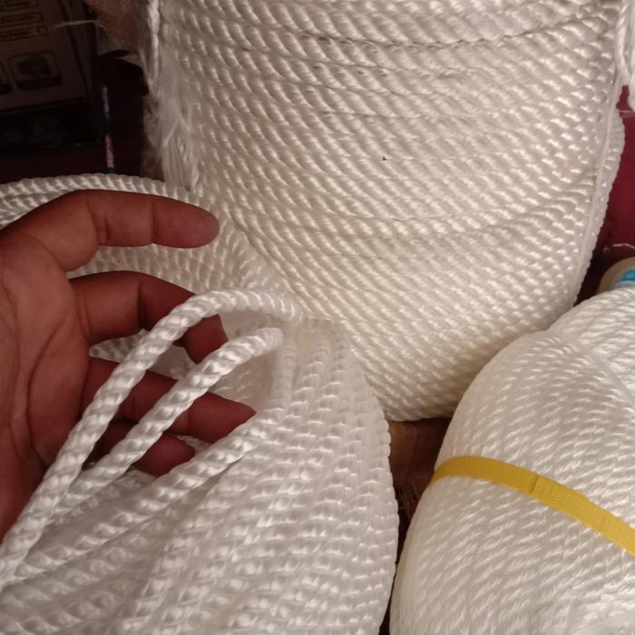 * Tambang nylon putih 8mm /Tali nylon putih 8mm eceran/meter