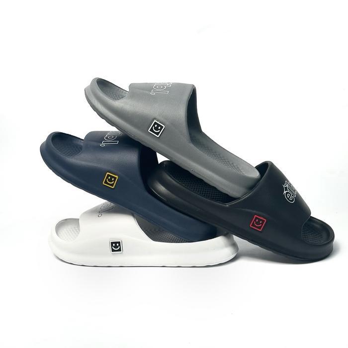 E Label - Smiley Sandal Sandal Slop Pria Sandal Jelly Sandal Karet Murah Sandal Eva Sendal Shoes