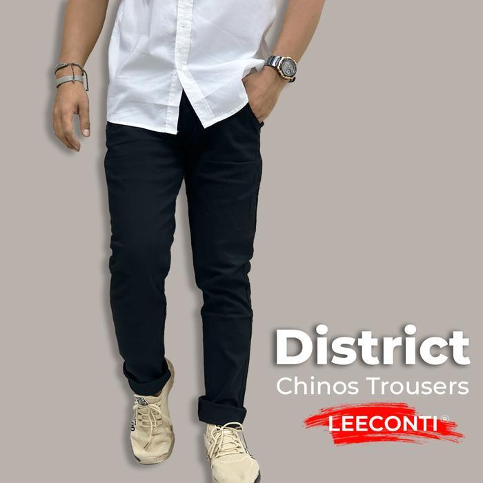 ORIGINAL LEE CONTI Celana Panjang Pria Chinos Stretch District READY STOCK