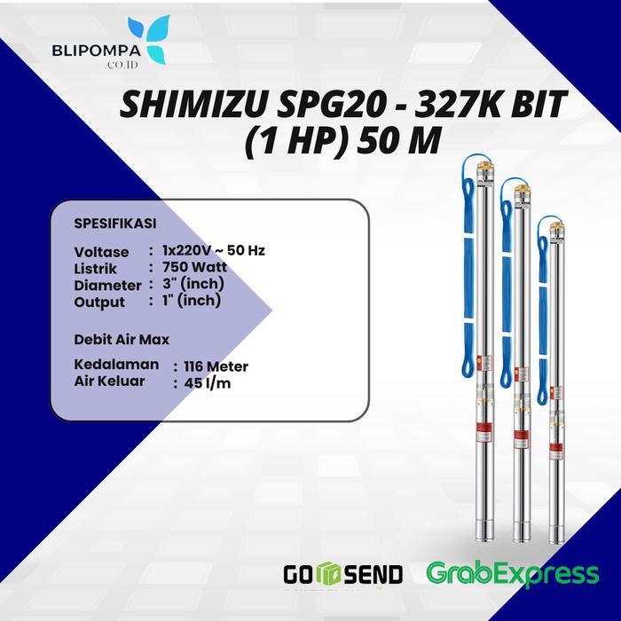 POMPA SUBMERSIBLE SHIMIZU SPG20 - 327K BIT PLUS CABLE 50 M - POMPA AIR SUBMERSIBLE SHIMIZU 1 HP 3