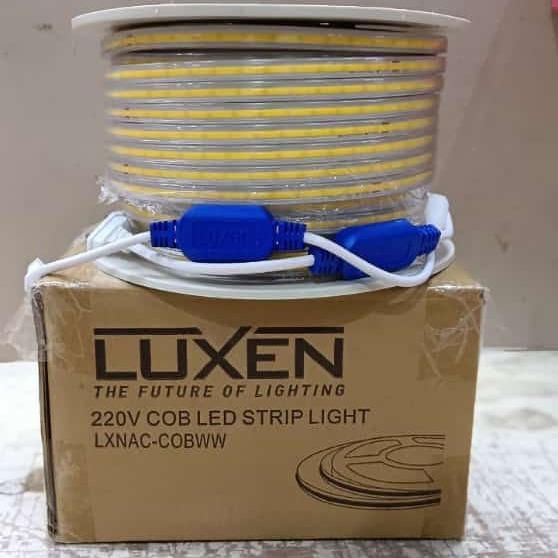 Luxen led selang cob 50 meter 220v led strip cob outdoor indoor