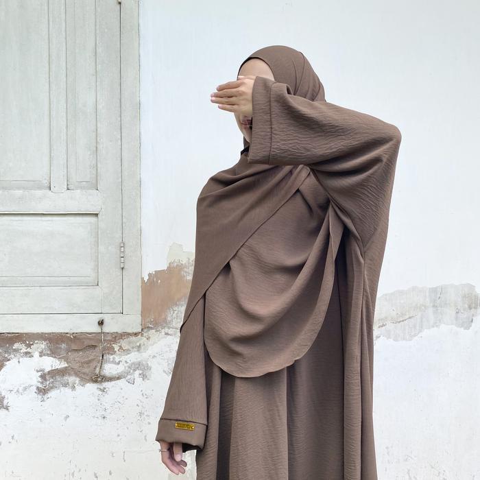 MELBIZY Zeya Abaya Set Abaya Tunik Hijab & Rok Abaya Batwing