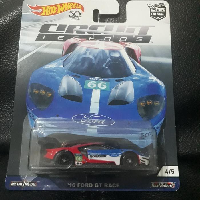 Hot Wheels Hotwheels Circuit Legends 16 Ford GT Race Siap Kirim