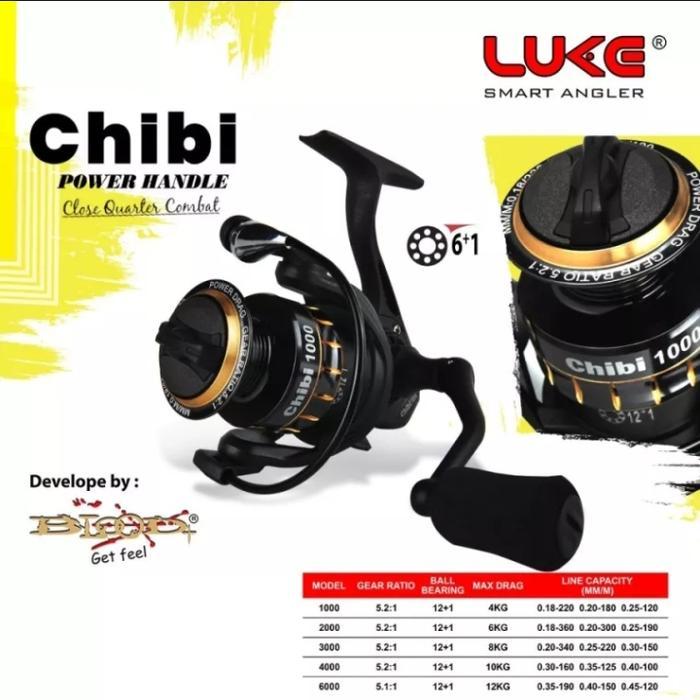 Reel Pancing Power Handle Luke Chibi 1000-6000 12+1 Ball Bearings