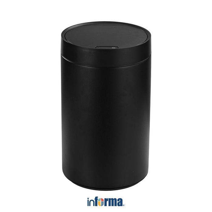 Informa 17 ltr Yuki Tempat Sampah Sensor - Hitam Tempat Otomatis Tong Sampah Dalam Ruangan Dust Bin