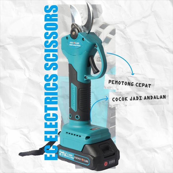 ENERGYCUBE - ELECTRICS SCISSORS ll MESIN PEMOTONG DAHAN/RANTING BATTERY