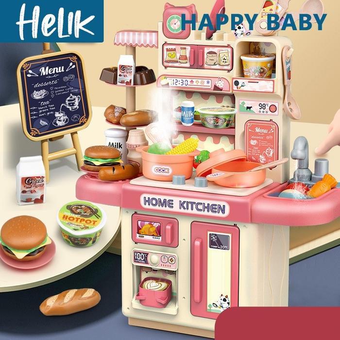 Mainan Set Dapur Anak Perempuan Bermain Masak Masakan - A Pink