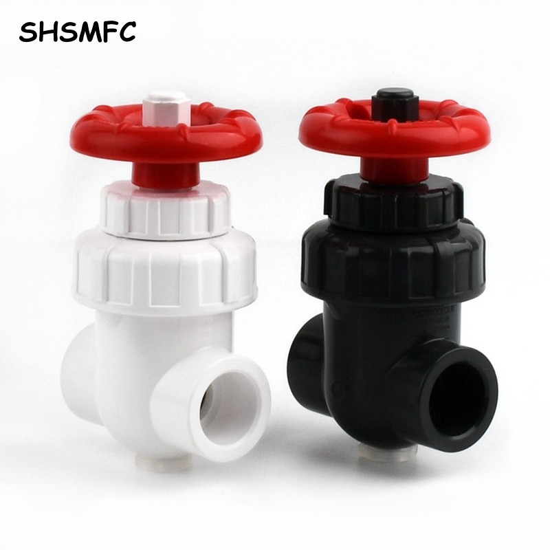 20/25/32/40/50/63Mm Katup Gerbang UPVC Kualitas Tinggi Aksesori Akuarium Irigasi Taman Katup Pintu A