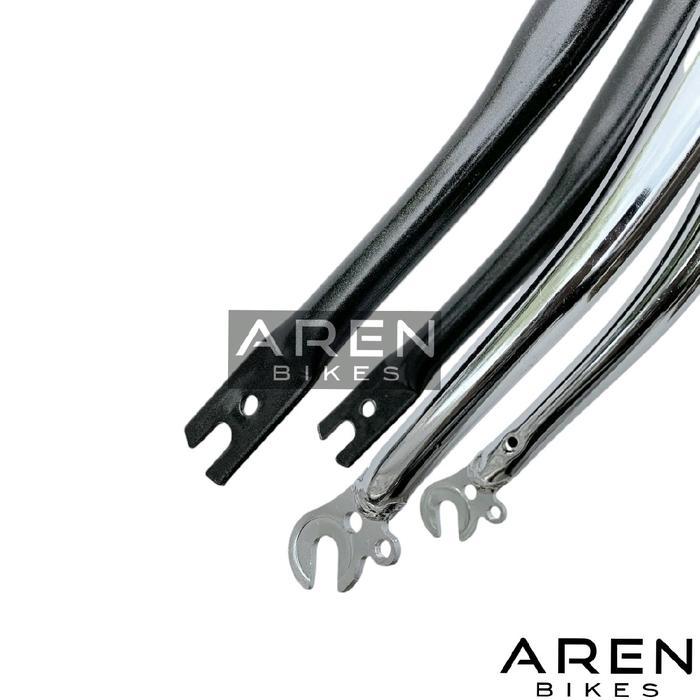 FORK SEPEDA BALAP 27 LAMA JADUL x 1 1/4 700C 700 C HITAM ROME KROM FIXIE ROAD BIKE GARPU VINTAGE