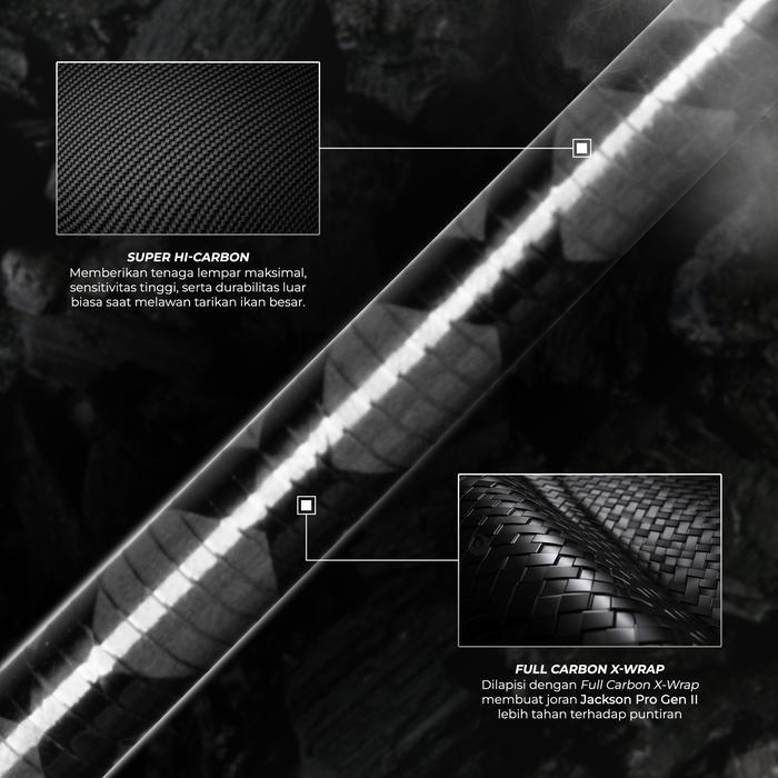 Joran Kenzi Jackson Pro 602 Gen-Ii - Joran Spinning Carbon Solid Full Fuji Guide Carbon X-Wrap Cocok