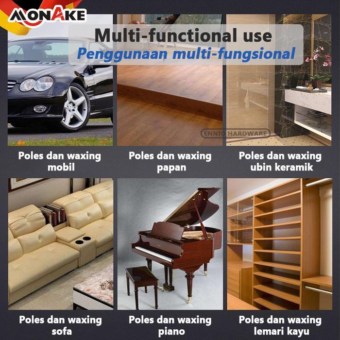 MONAKE Mesin Poles Mobil Polisher 5 INCH Alat Poles Cat Mobil Full Set Car Alat Disc Disk kaca motor