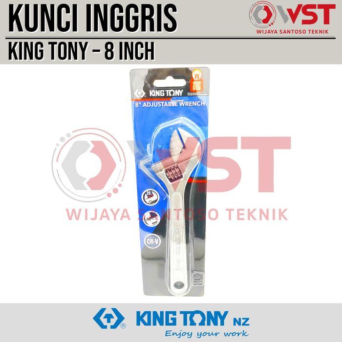King Tony Kunci Inggris 8" 200mm / Adjustable Wrench 8inch KingTony