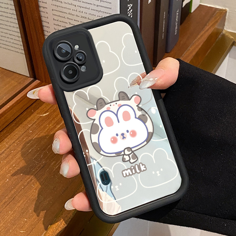 Casing Hp Untuk Realme C31 Case Kelinci sapi yang lucu Kasing ponsel Cesing Scrub Silikon Softcase K