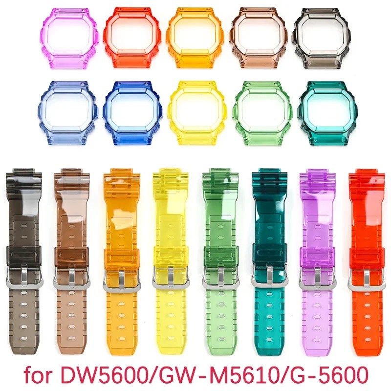 Transparent Rubber Strap Bezel For Casio G-Shock G-5600 Dw5600 Gw-M5610 Tpu Sport Waterproof Replace