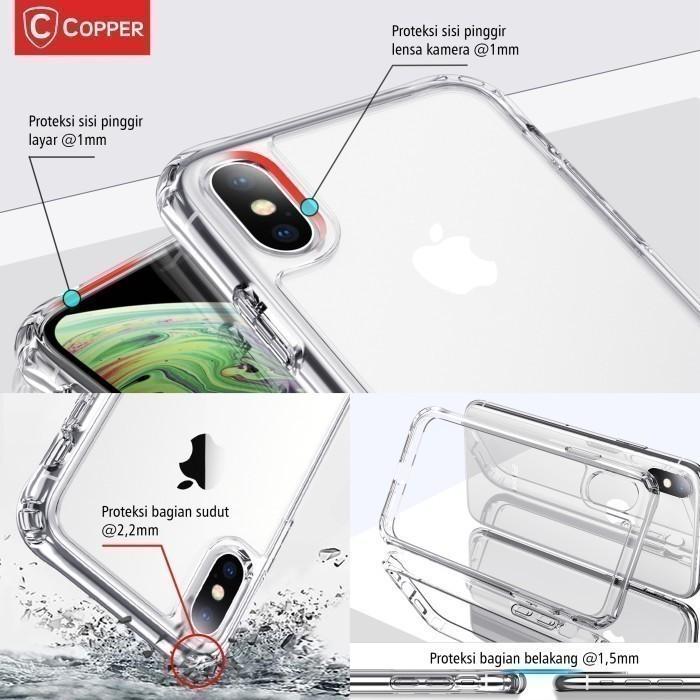 COPPER Acrylic Case Compatible For iPhone XR - Clear Hardcase ( Bening )