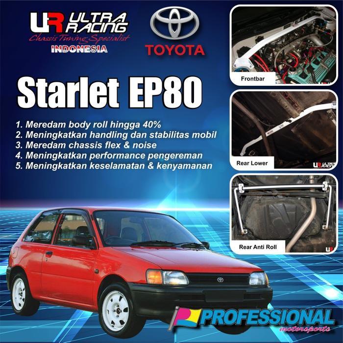 PAKET Stabiliser Strutbar Lowerbar ULTRA RACING Starlet Kapsul EP80 82